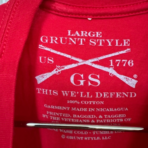 Club Grunt Style R.E.D. Remember Everyone Deployed Military Men’s L T-Shirt MINT - Picture 6 of 6